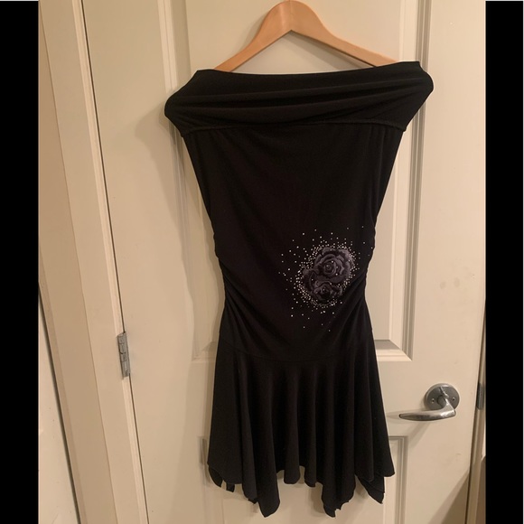 Strapless black evening dress - Picture 2 of 4
